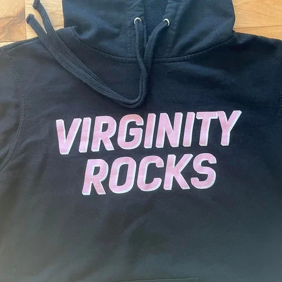 Black cotton Danny Duncan Virginity Rocks hoodie Sz. MED - Picture 2 of 6
